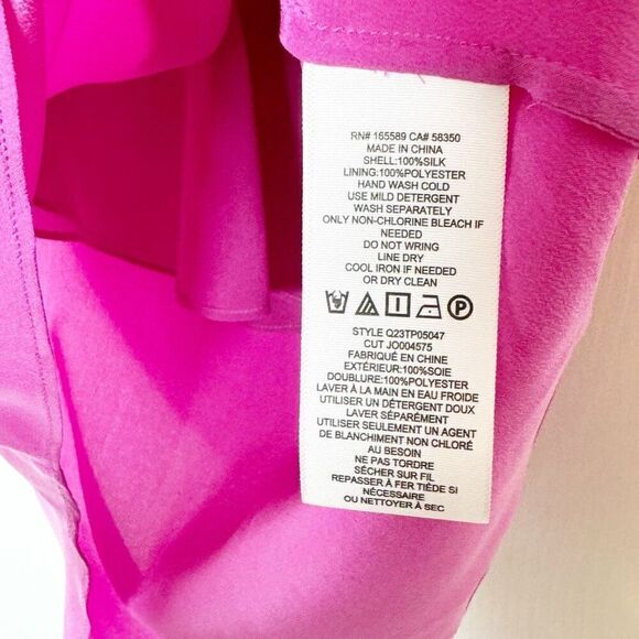 Catharine Twist Neck Silk Halter Top In Purple Orchid Women’s Size XS - Picture 7 of 8